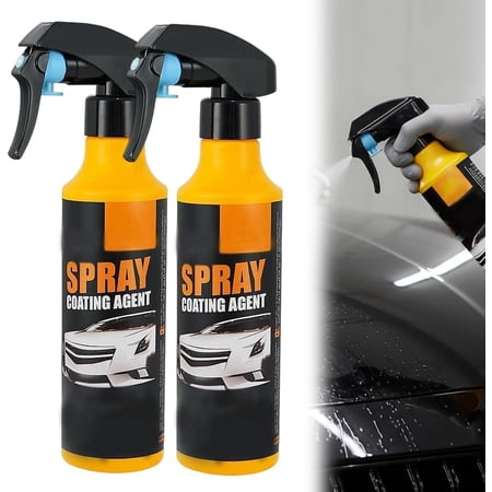 Nano Hydrophobic Ceramic Coating, 2026 New Car Coating Spray, Multi-Functional Paint Protection for Auto Detailing, Portable Car Coating Spray for Vehicle Shine, Ideal for Car Owners (2Pcs)