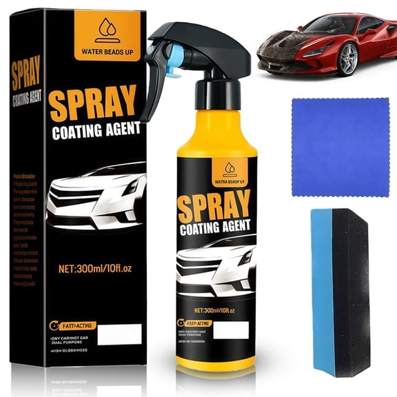 Nano Hydrophobic Ceramic Coating, 2026 Updated 120mlAdvanced Car Quick Acting Coating Agent Spray, Easy-to-Spray Auto Paint Protection for Cars (1PC)