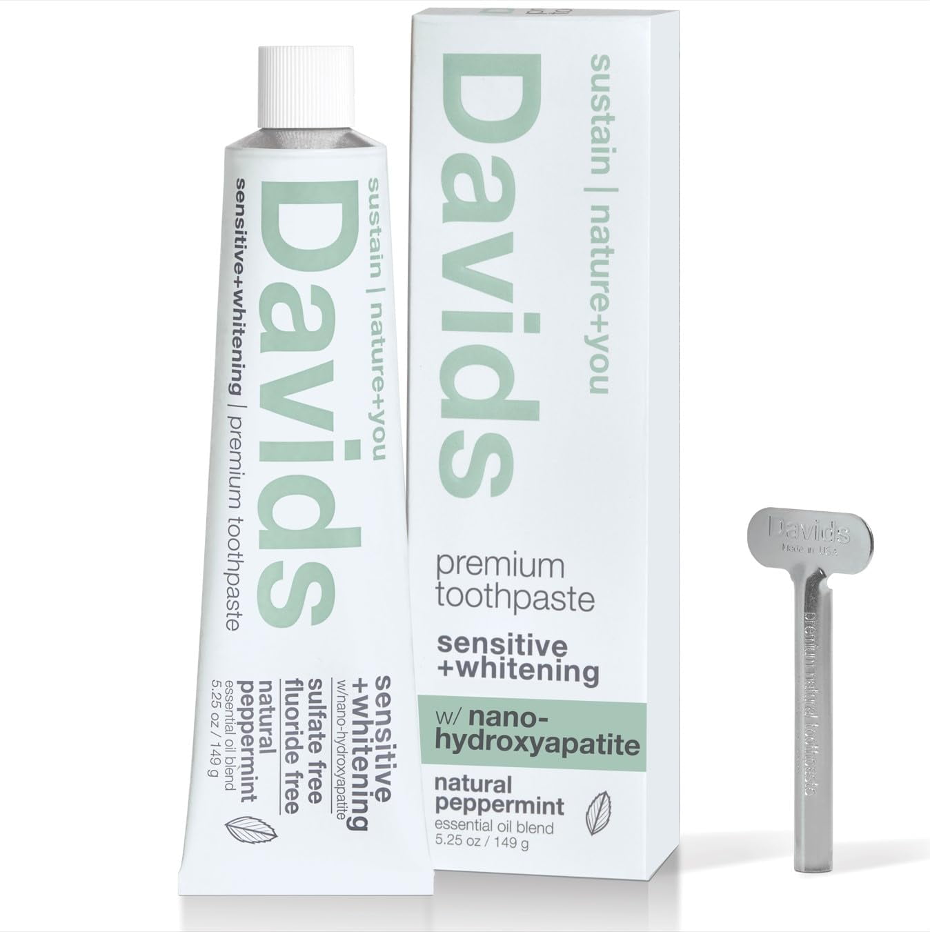 Nano Hydroxyapatite Natural Toothpaste for Remineralizing Enamel, Sensitive Relief & Teeth