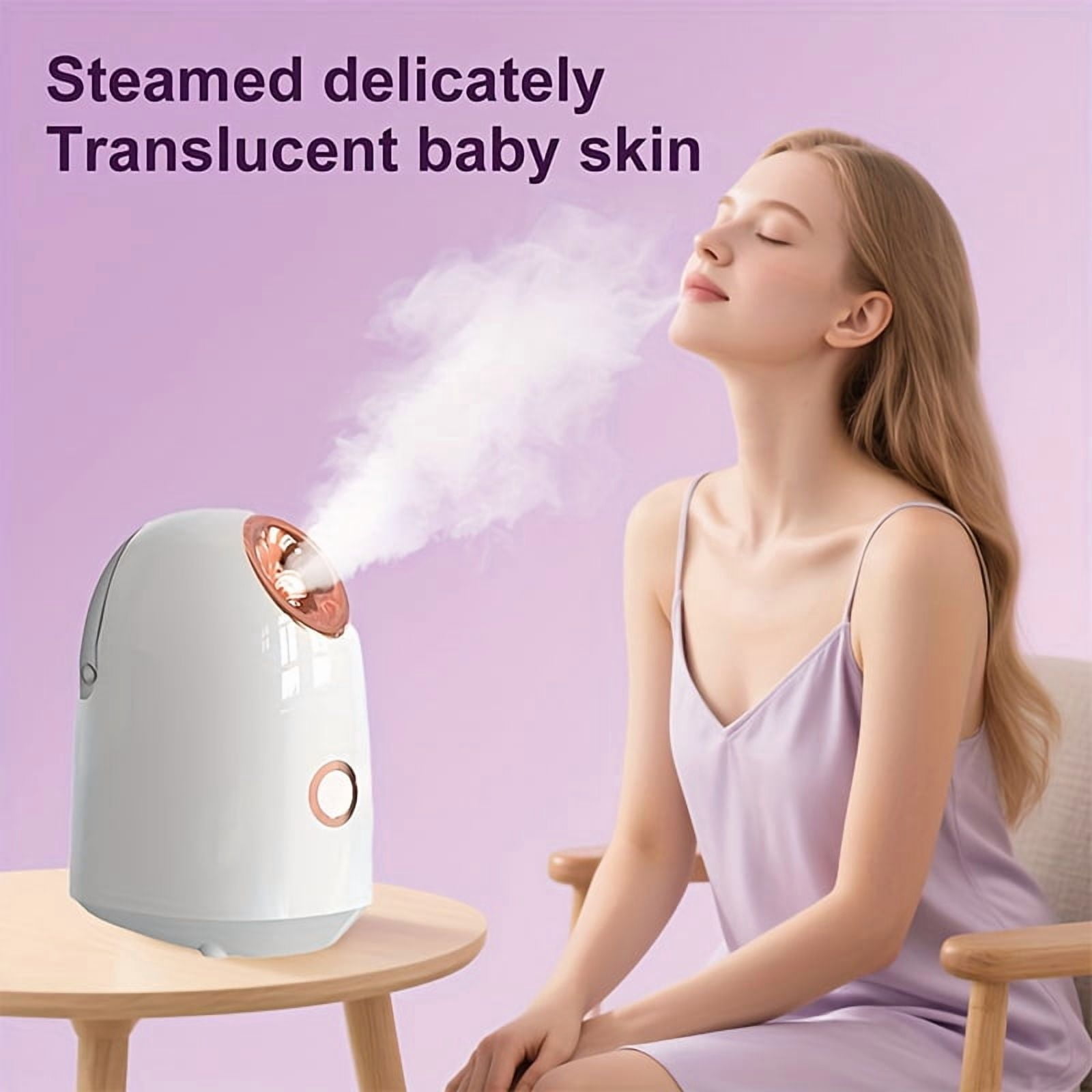 Nano Ionic Facial Steamer - Hot Mist Humidifier with One-Touch Start for Deep Moisturizing, Home Spa Face Hydration Beauty Instrument, Ideal Gift for Women