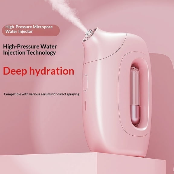 Nano Ionic Steam Device, Hot Mist Humidifier with One-Touch Control, Portable Household Steam Tool, Practical Gift for Daily Use - PINK