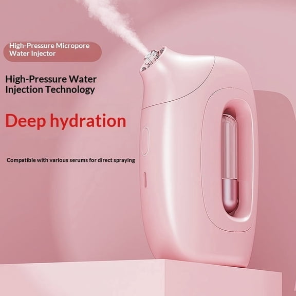 Nano Ionic Steam Device, Hot Mist Humidifier with One-Touch Control, Portable Household Steam Tool, Practical Gift for Daily Use - PINK