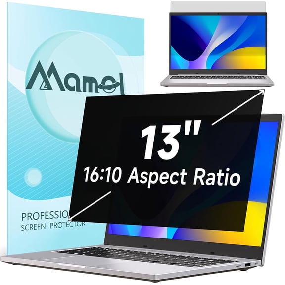 Nano Laptop Privacy Screen 13.3 Inch 16:10, No Glue Computer Monitor Shield, Matte Anti Glare Blue Light Filter Compatible with Lenovo Hp Dell Acer Asus Thinkpad Envy Xps