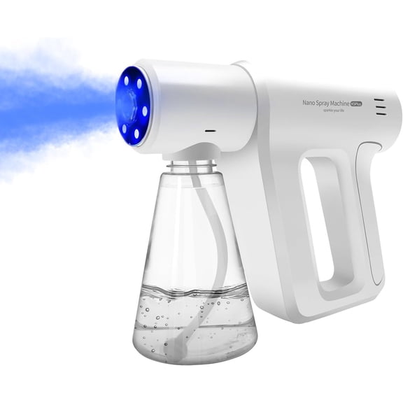 Nano  Machine Blue Ray Mist Sprayer  Handheld Cordless Rechargeable Atomizer 350ML Refillable Single Gear Fine Mist for /Salon/Office/Travel Water-Based Solution Mister (K5Plus)