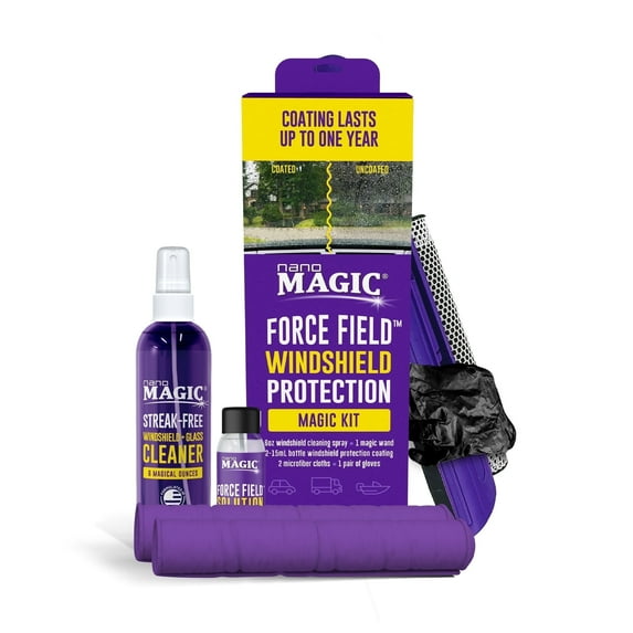 Nano Magic Force Field Windshield Protection Kit with Protection Coating and Streak-Free Cleaner, Regular Size