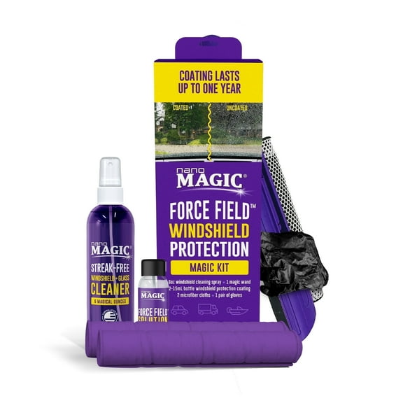 Nano Magic Force Field Windshield Protection Kit with Protection Coating and Streak-Free Cleaner, Regular Size