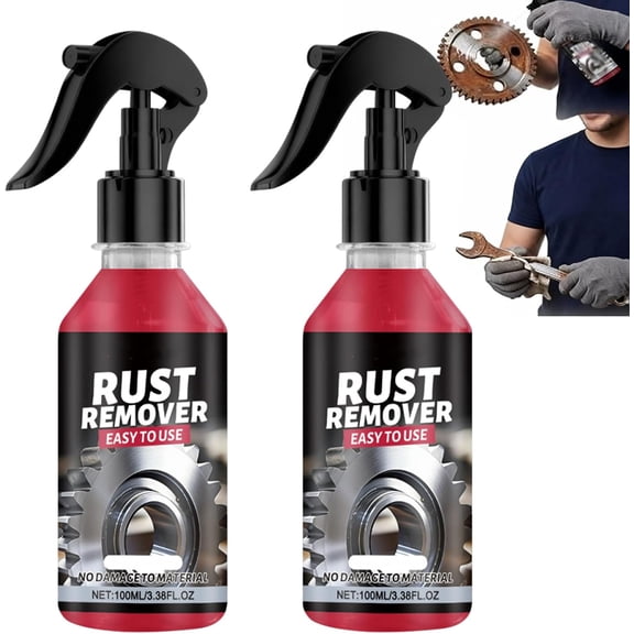 Nano Metal Rust Remover Polishing Spray for Tools,Rust Remover Spray for Metal, Multi-functional Quick-acting Rust Removal Spray, For Vehicles, Tools, Chains(RL 2Pcs)