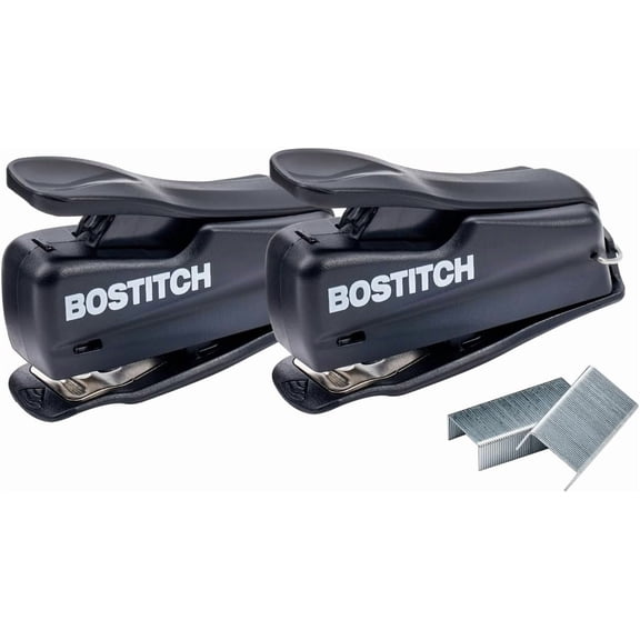 Nano Mini Staplers, Black, 2-Pack (1830-2PK)
