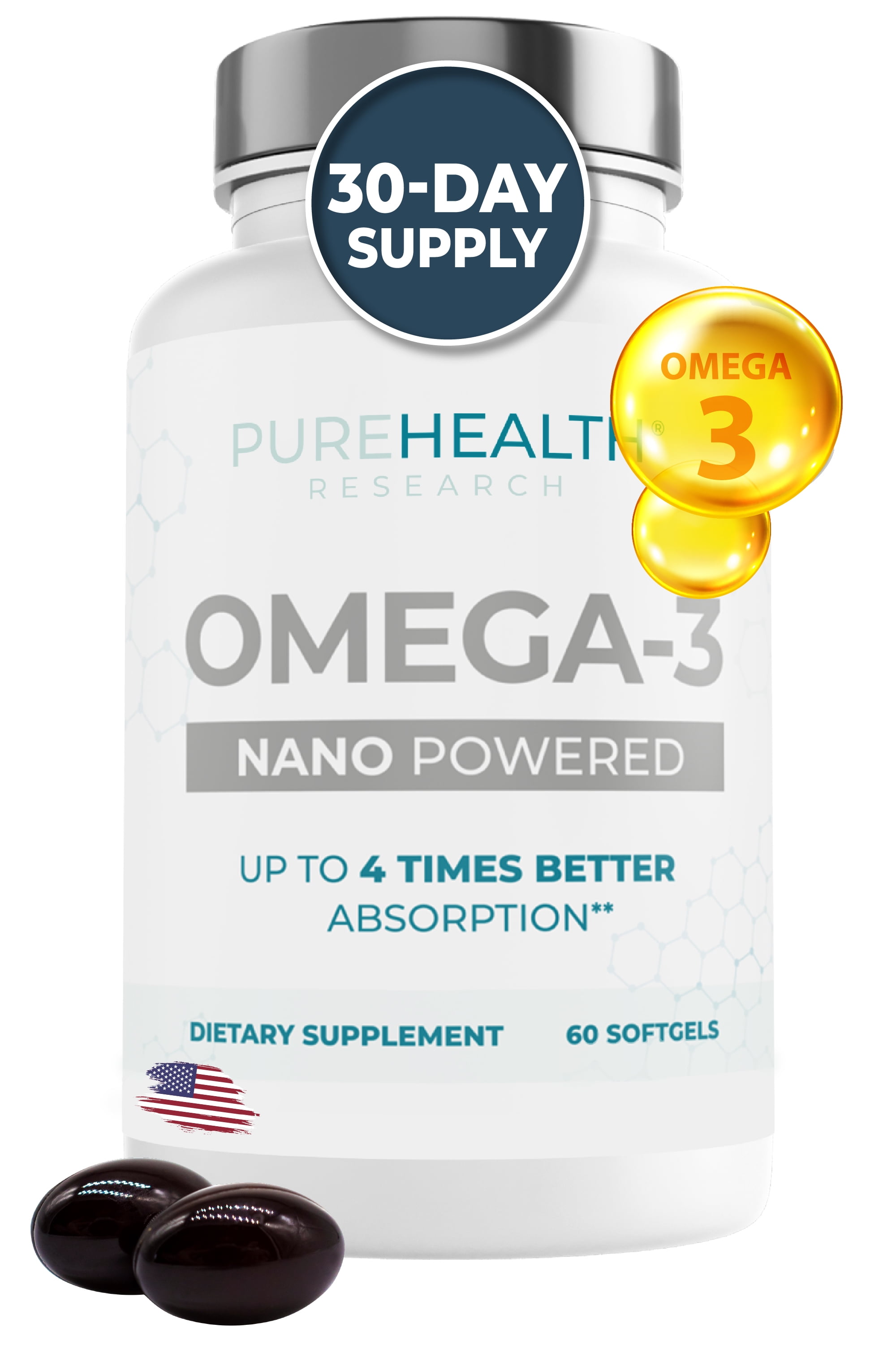 Nano Omega 3 Higher Absorption Omega 3 Fish Oil, EPA, DHA