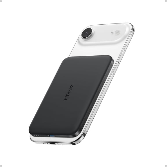 Nano Power Bank, Ultra-Slim 5,000mAh Magnetic Wireless Charging Battery, Qi2 Certified 15W Max MagSafe-Compatible Portable Charger, Ergonomic Design, for iPhone Air/17/16 Series