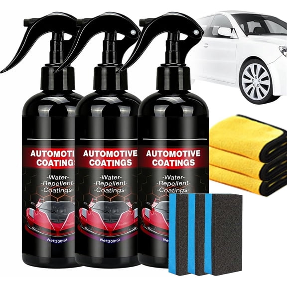 Nano-Quick Ceramic Coating Pro, 300ml Nano-Quick Coat Restores, Revolutionary Spray for Car Detailing, Featuring Advanced Ceramic Technology, for Dust-Proof Glass Effect and Lasting Luster (3Sets)