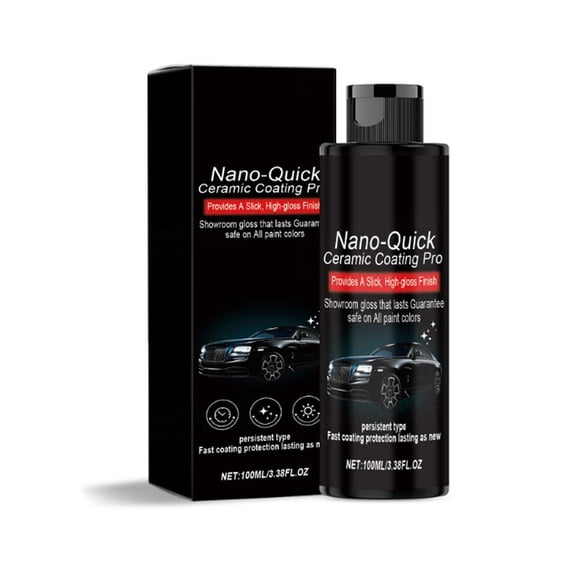 Nano-Quick Ceramic Coating Pro for Automobiles,100mlAdvanced Car Quick-Acting Coating Agent Spray,Waterless Car Wash 3 in 1 High Protection,Fast and Effective,Easy to Use