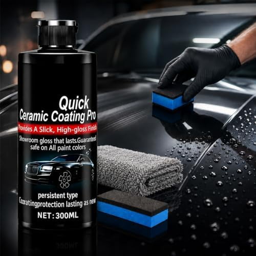 Nano Quick Ceramic Coating Pro, Nano Quick Ceramic Coating, 10.58FLOZ (1PC) Nano Ceramic Coating For Cars, Nano-Quick Ceramic Coating Pro For Cars, Easy Apply, Long-Lasting Shine & Protection