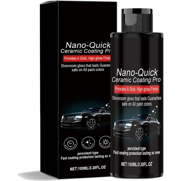 Nano-Quick Ceramic Coating Pro for Automobiles,Quick Coat Restore Spray for Car Detailing, Long-Lasting Polish Restore (1PC)