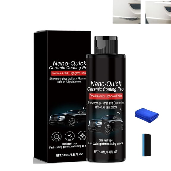 Nano-Quick Ceramic Coating Pro for Automobiles,Quick Coat Restore Spray for Car Detailing, Long-Lasting Polish Restore