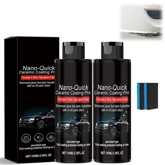 Nano-Quick Ceramic Coating Pro for Automobiles,Quick Coat Restore Spray for Car Detailing, Long-Lasting Polish Restore