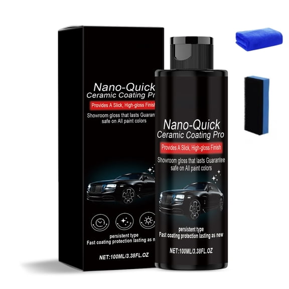 Nano Quick Ceramic Coating Pro for Cars, Ceramic Car Coating Spray with Advanced Nano Technology, Dust-Resistant Protection & Long-Lasting Shine