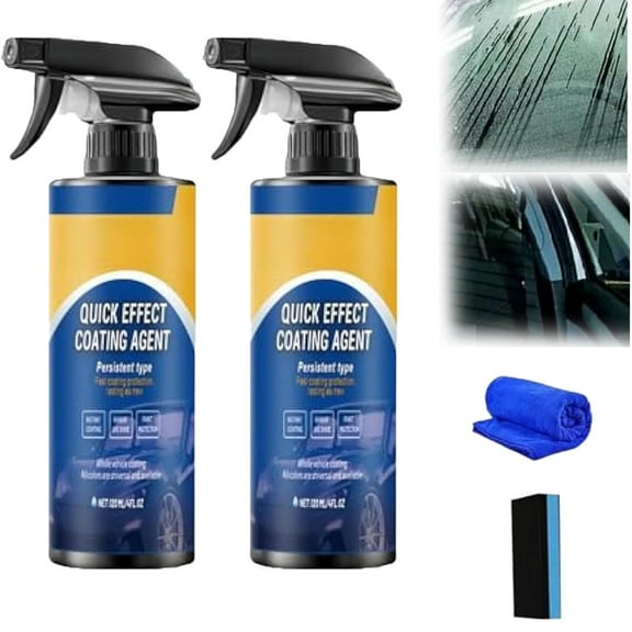 Nano Quick Coat Restore, Advanced Car Quick-Acting Coating Agent Spray,Coating Spray from Germany, 3-in-1 Undersunnie Cars Spray Waterless Wash Wax, Fors All Cars(2 Set)