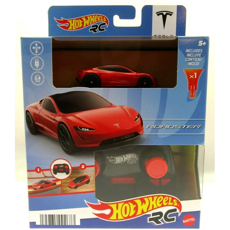 Nano Racer RC Car Tesla Roadster Red Hotwheels Radio Control Fun
