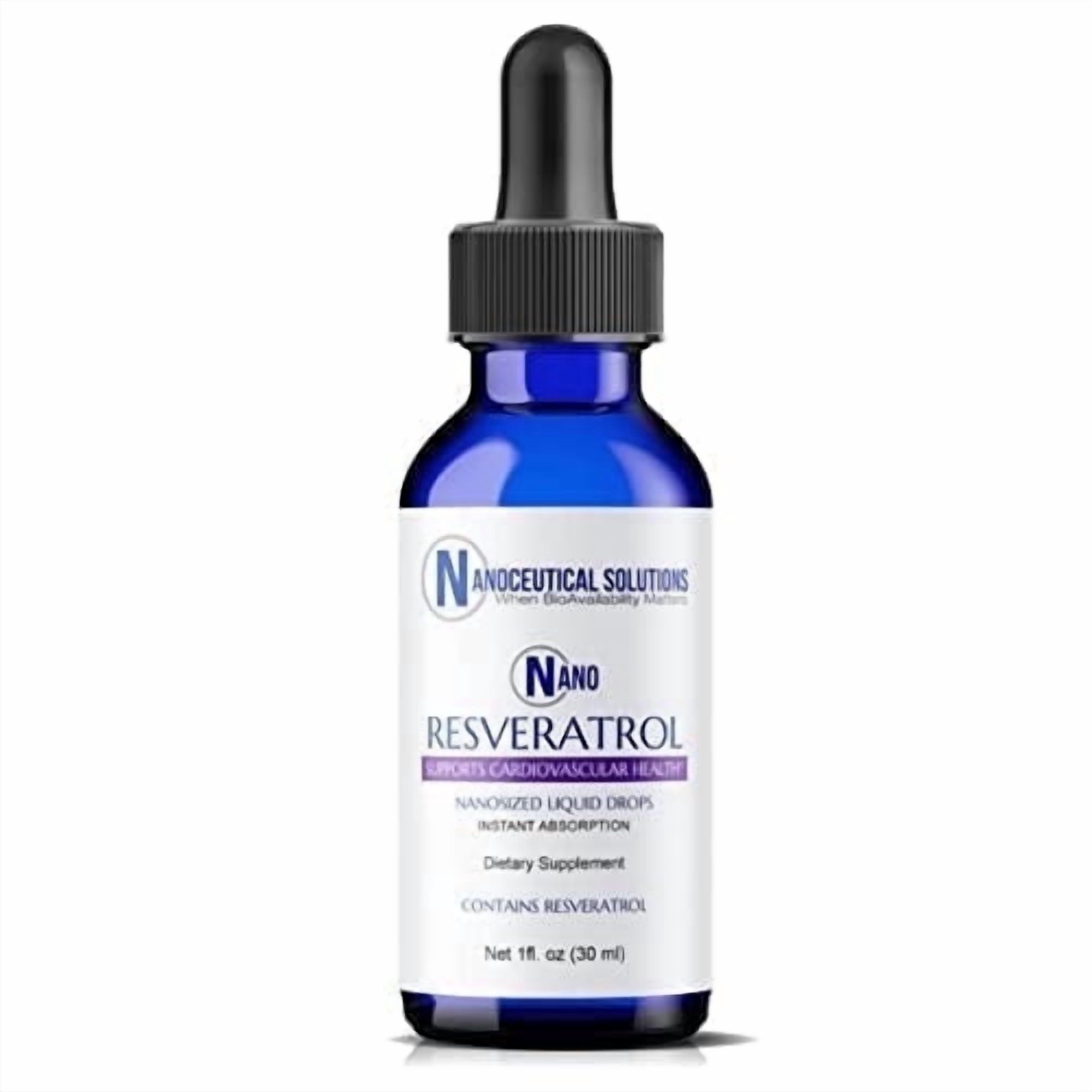 Nano Resveratrol | Concentrated Liquid Supplement for Brain & Heart Health, 8x More Absorption, 30ML
