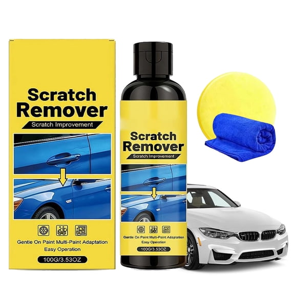 Nano Scratch Remover Car Plastic Polish Scratchs Removers Kit,Eliminate All Car Scratches in 60 Seconds,Quick Fix Removal Paste for Deep Scratches,All Paint Colors Polishing Kit, 100g/3.53oz