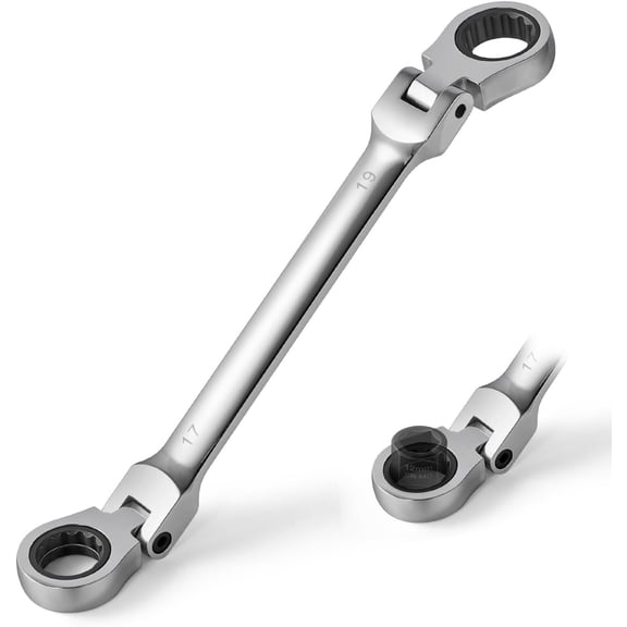 Nano Socket Wrench, Nano Ratchet Wrench with Flex- Double-End for Ultra-Short Socket Interface, Low-Profile Access Tool for Confined Spaces, Automotive & Mechanical Repair