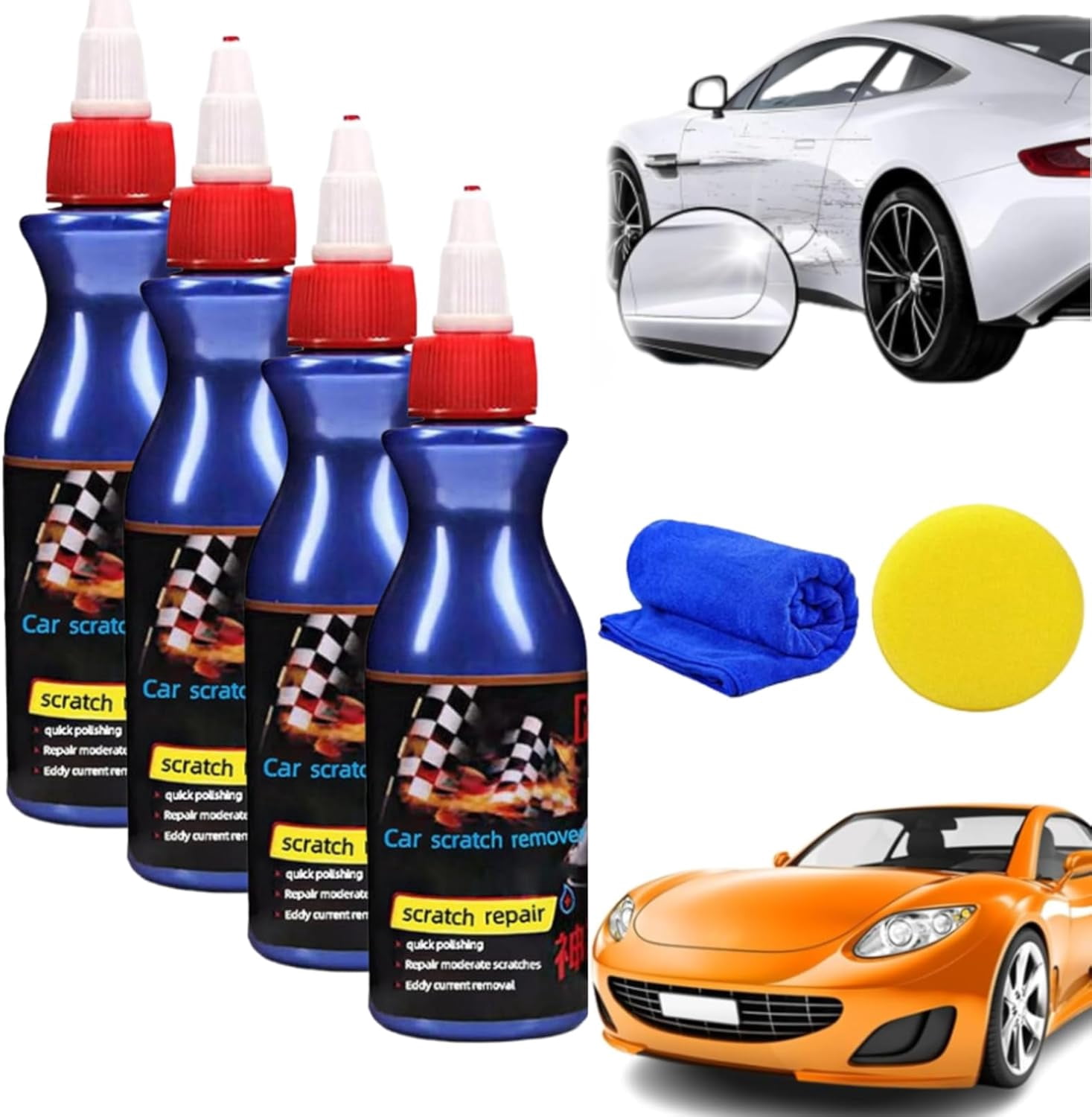 Nano Sparkle Wax for Car Scratches, Peony Car Scratch Remover, Car