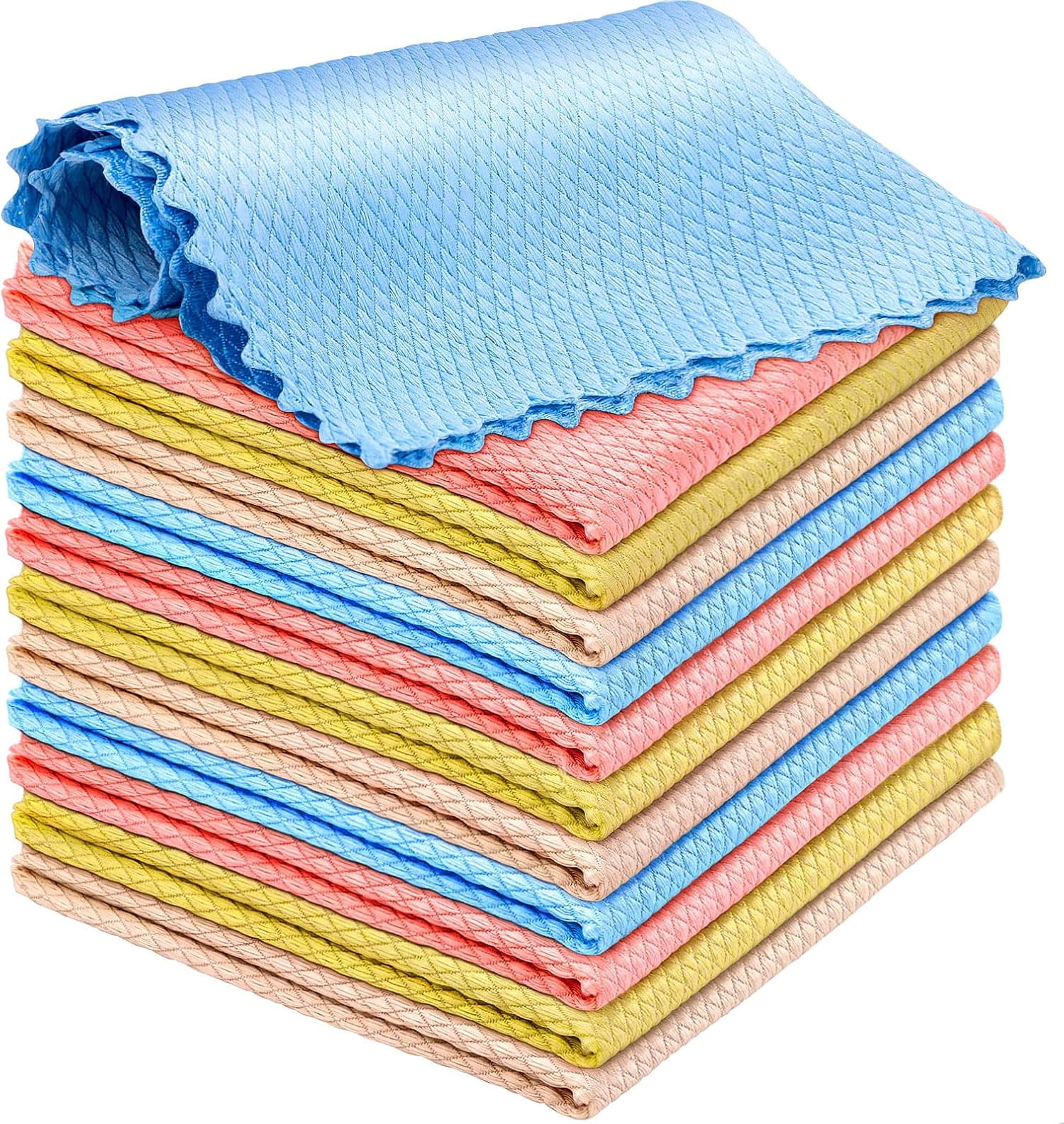 Nano Streak Miracle Cleaning Cloths - 12 , Nanoscale Fish Scale ...