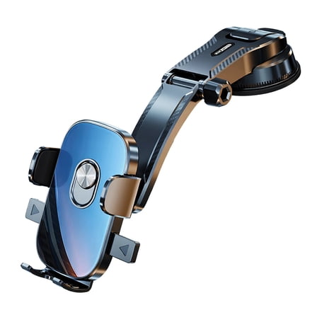 STORGENER Car Phone Holder, Mechanical Locking, Anti-Shake, No-Trace Adsorption, Dashboard and Trend Dual-Use, Horizontal & Vertical Screen Switching, One-Handed Operation