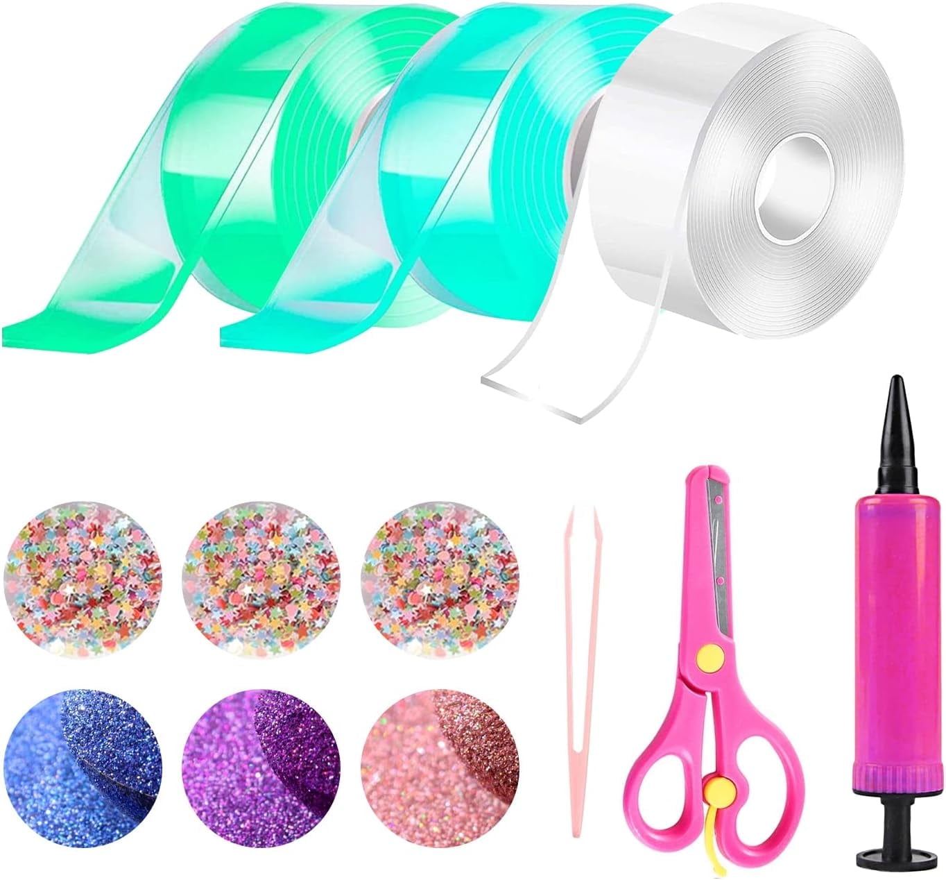 Color Nano Tape Bubble Sticky Ball Diy Elastic Nano Tape Toys Double Sided  Bubblable Tapes - Jnnjv