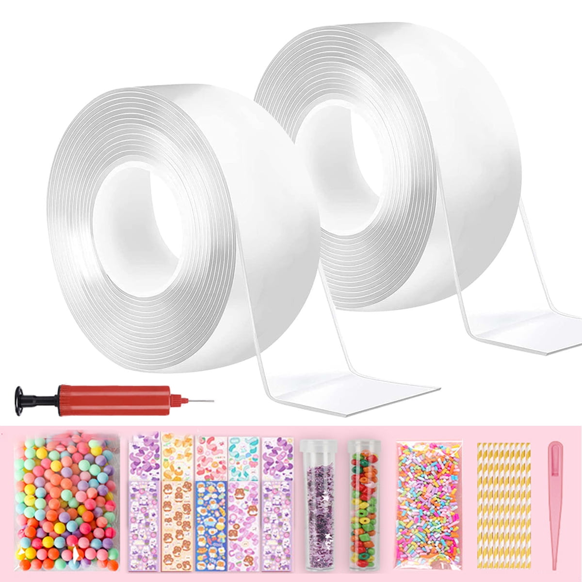 Nano Tape Bubble Kit for Kids, Handmade DIY Nano Tape Bubbles Ball Kit
