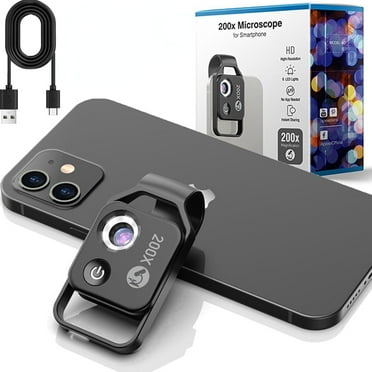 Nano Zoom - Nano Zoom 200x for iPhone, Nanozoom, Nanozoom 200x for iPhone, Nano Zoom 200 X Camera, Nano Zoom Lens for iPhone, for iPhone and Android Zoom Lens (Black)