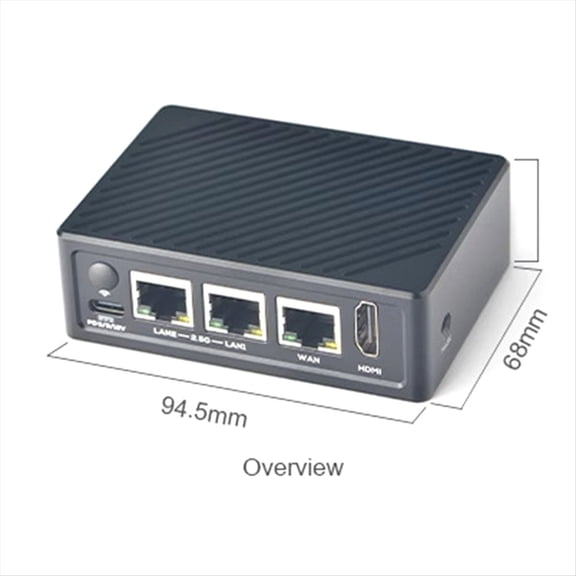 NanoPi R5S Router Dual 2.5G+Gigabit Mini Development Board CNC All Metal Housing RK3568 WIFI6