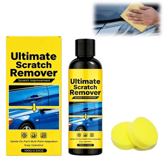 NanoPolix Scratch Remover for Cars – Quick Fix Deep Scratch Removal Paste, All Paint Colors, DIY Polishing Kit for Mirror Shine & Paint Protection (1Set)