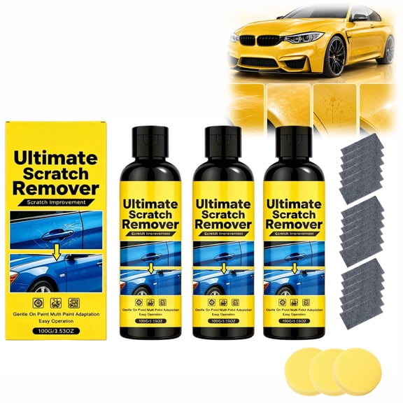 NanoPolix Scratch Remover – Eliminate Car Scratches in Seconds, Quick Fix Removal Paste for Deep Scratches, Polishing Kit for All Paint Colors(3PCS)