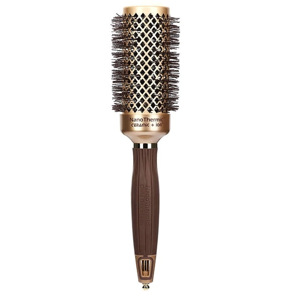 NanoThermic 50th Anniversary Ceramic + Ion Round Thermal Hair Brush - Not Electrical - Professional Blowout Brush for Normal to Thick Hair