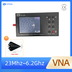 GS320 6GHz Handheld Vector Network Analyzer (VNA) 23MHz to 6200MHz, for RF Testing of Bluetooth, Wi-Fi, IoT, GPS, Antennas, Filters & Cables
