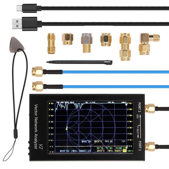NanoVNA-F Vector Networking Analyzing LCD Display Vector Networking Analyzing 50kHz-3000MHz UHF Board