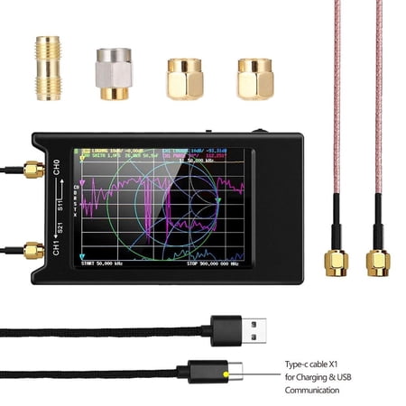 NanoVNA-H4 RF Analyzer for Phase and Delay Measurement 4" TFT Display, 101 Calibration and Scanning Points, Time Domain Analysis