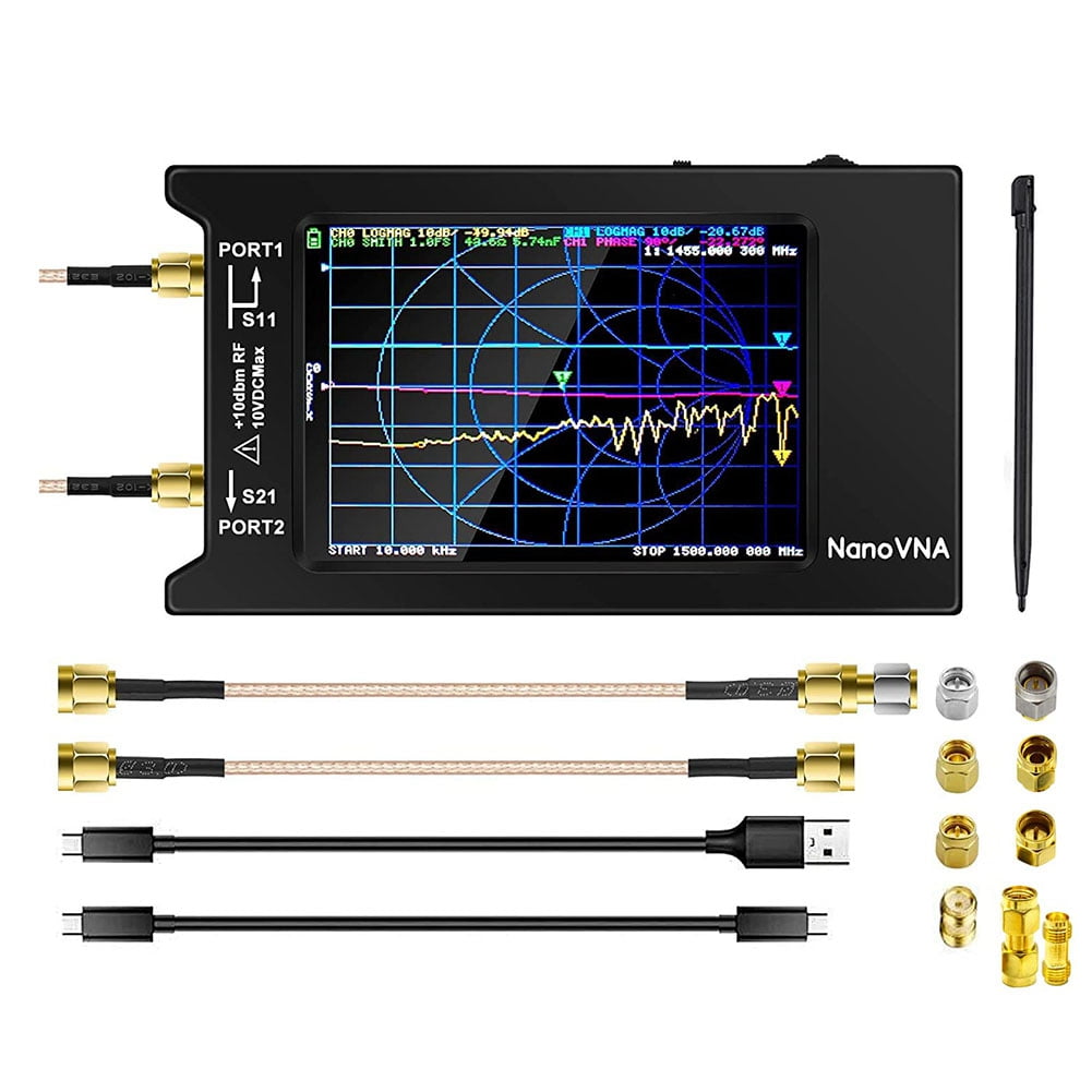 NanoVNAH4 Vector Network Analyzer with Extra Calibration 10KHz1.5GHz HF VHF UHF Antenna
