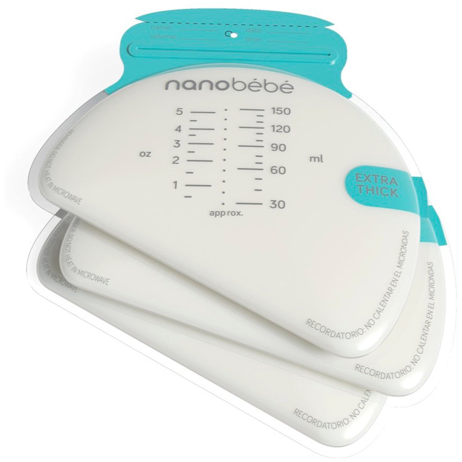 Nanobebe 50pack 5 oz. Breast Milk Storage Bags Fast Freezing