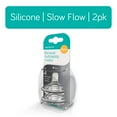 thumbnail image 1 of Nanobebe Flexy Silicone Bottles Nipples Triple Vented 2 Pack | Slow Flow, 1 of 6