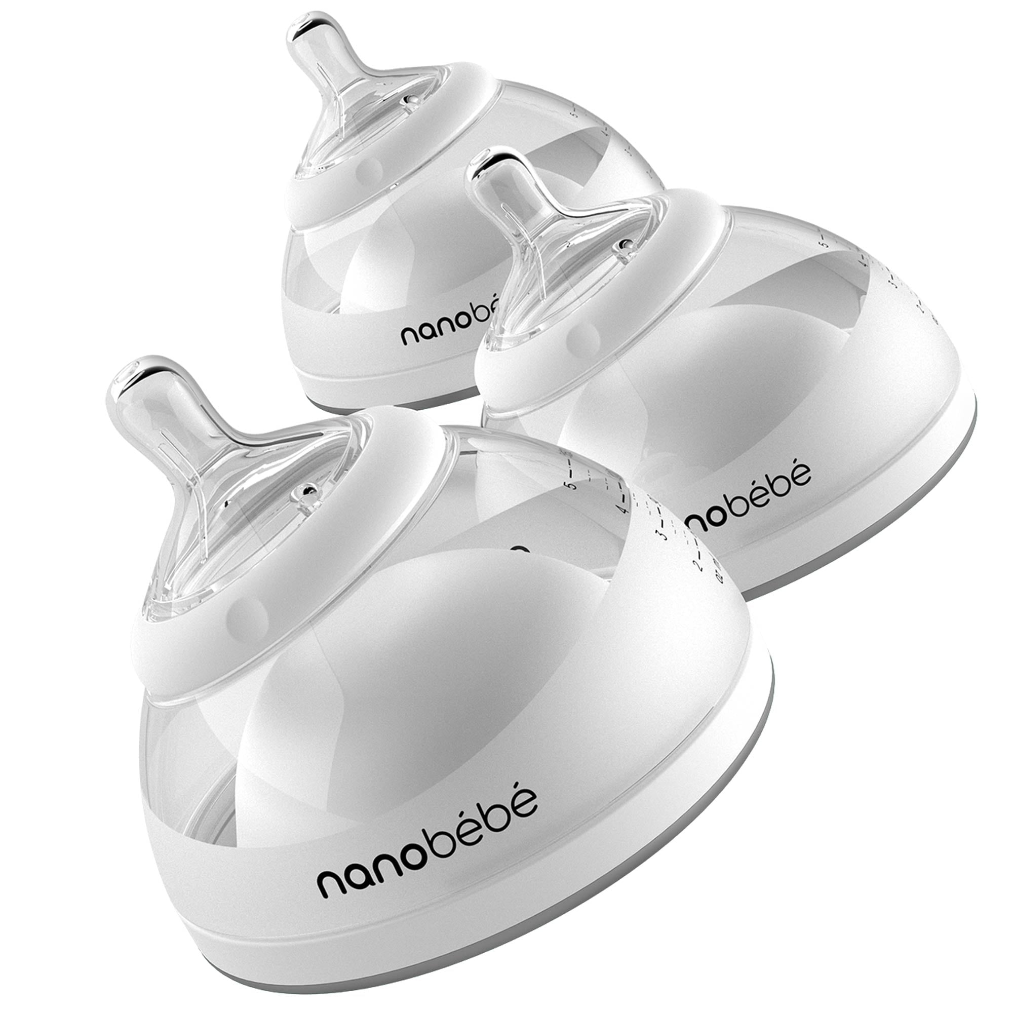 Nanobebe Breast Milk Bottle in Teal or Grey, Single or Triple Pack