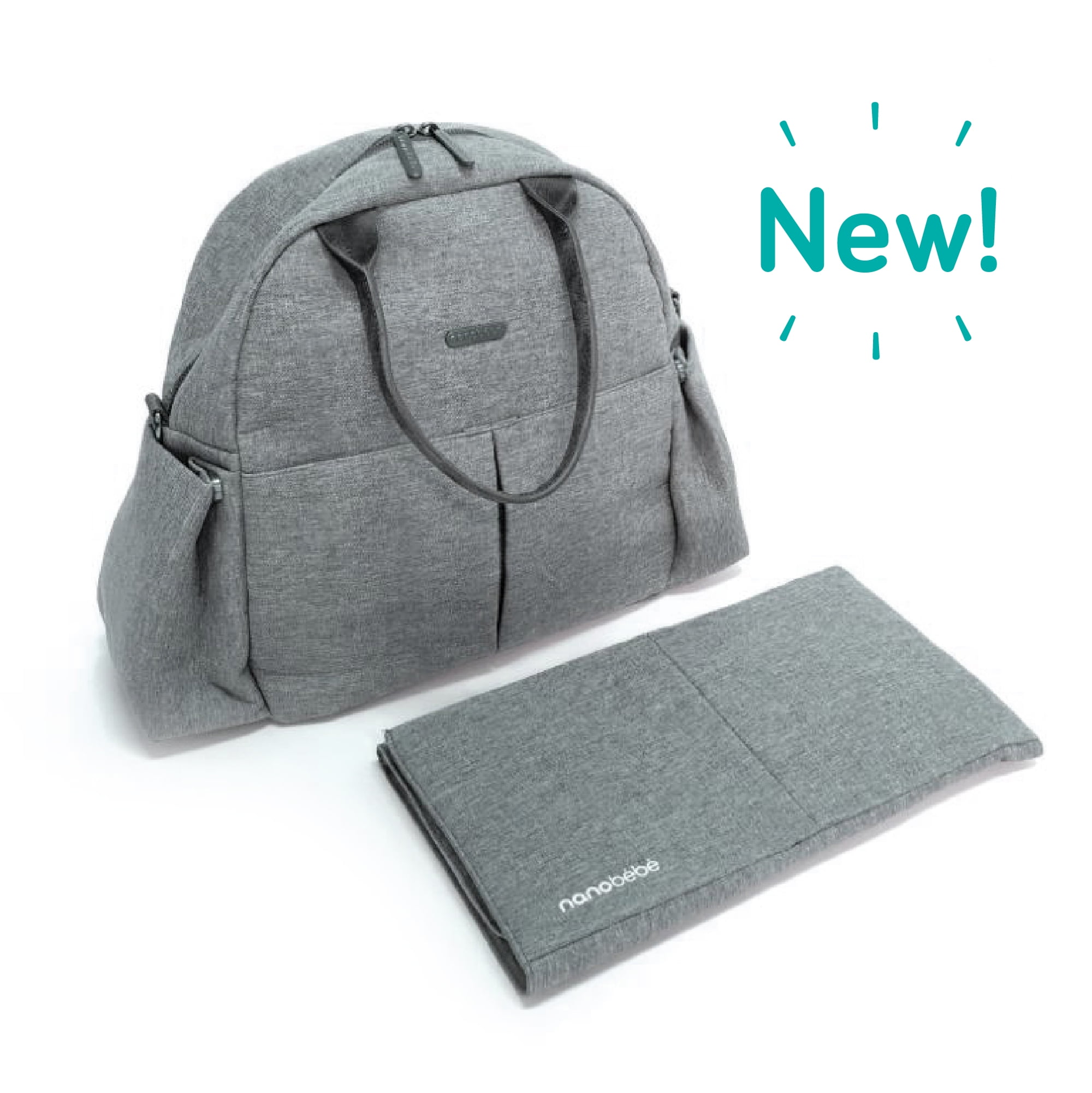 Nanobebe Large Capacity Waterproof Tote Diaper Bags, Gray - Walmart.com