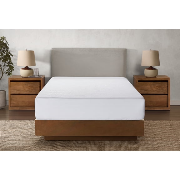 Nanobionic® Embossed Microfiber Queen Mattress Protector in White