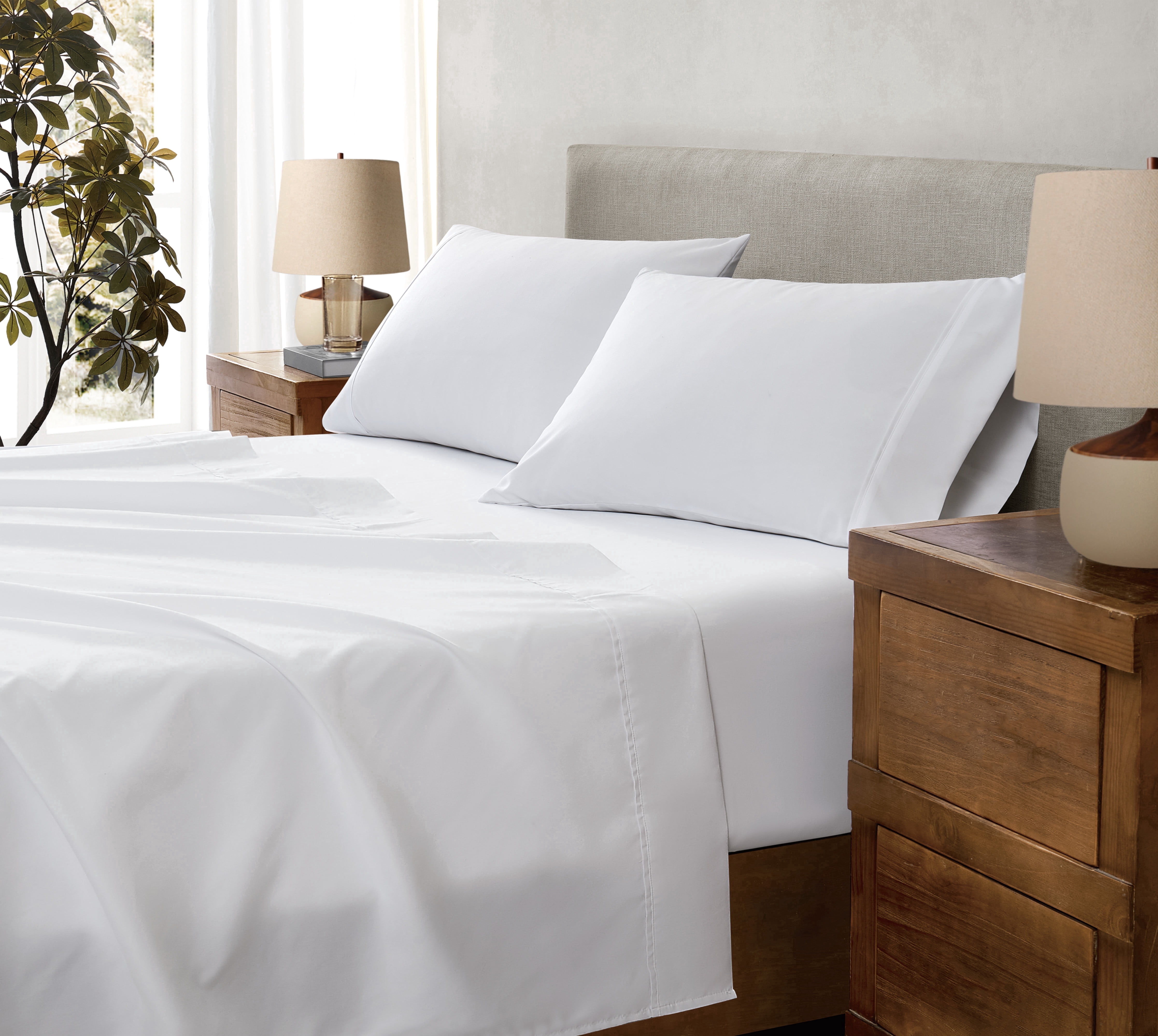 Serta So Cool 4-Piece Sheet Set, White, King - Walmart.com