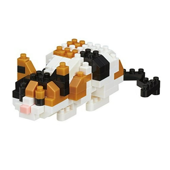 Nanoblock Calico Cat Building Kit, Orange