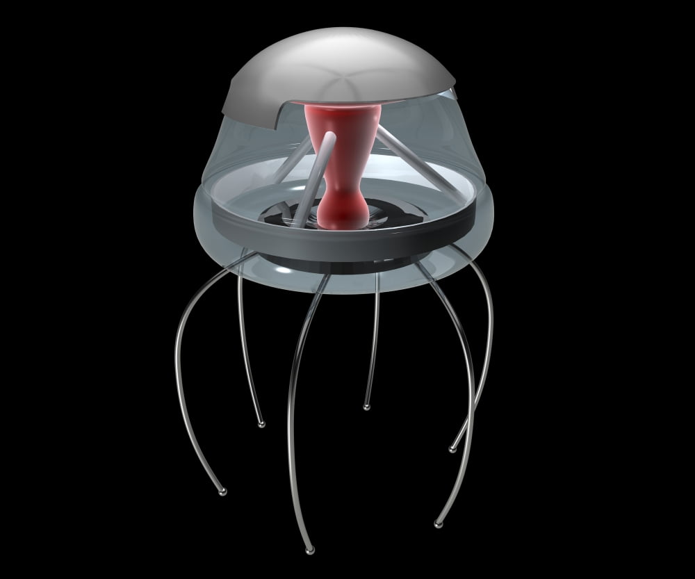 Nanobot illustration on black background Canvas Art - Stocktrek Images (32 x 26)