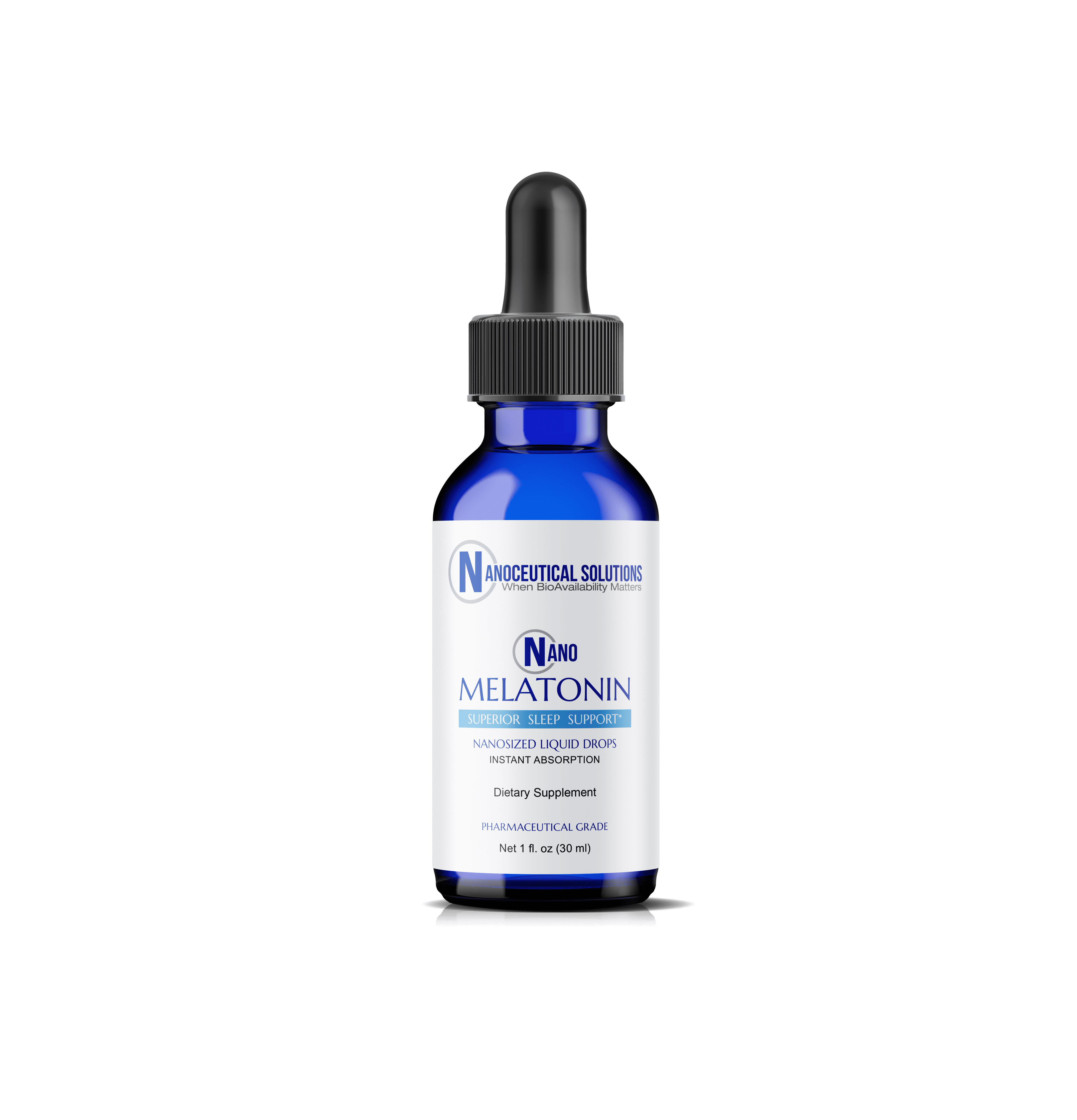 Nano Melatonin, Nanosized liquid particles, rapid absorption, sublingual organic drops, promotes calm restful sleep, natural antioxidant, 30 Servings.