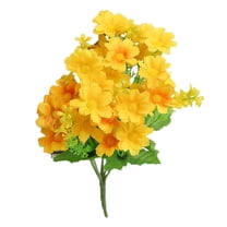 Nanoei Artificial Daisy Wildflowers 28 Heads, Outdoor Garden Decor, UV Resistant Plastic Faux Blooms for Landscape, 1 Bundle Yellow